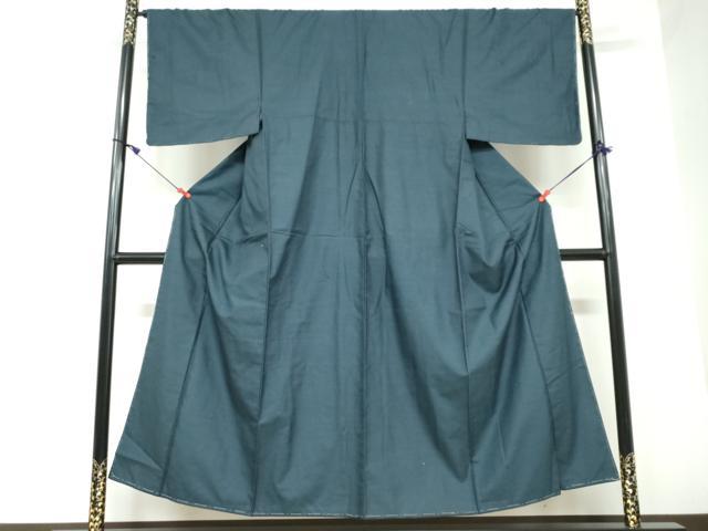 平和屋着物●男性　紬　アンサンブル　長羽織　110亀甲　総詰め　正絹　逸品　DAAW5753ud
