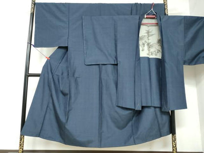 平和屋着物●男性 本場大島紬 アンサンブル 長羽織 80亀甲 総詰め 正絹 逸品 DAAW5754ud