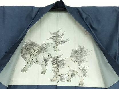 平和屋着物●男性 本場大島紬 アンサンブル 長羽織 80亀甲 総詰め 正絹 逸品 DAAW5754ud