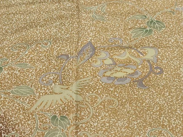 平和屋着物●訪問着　飛鳥葡萄蔦の葉文　暈し染め　金彩　正絹　逸品　DAAW5768ud