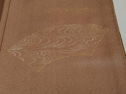 平和屋着物●訪問着 駒刺繍 地紙草花文 金彩 正絹 逸品 DAAW5773ud