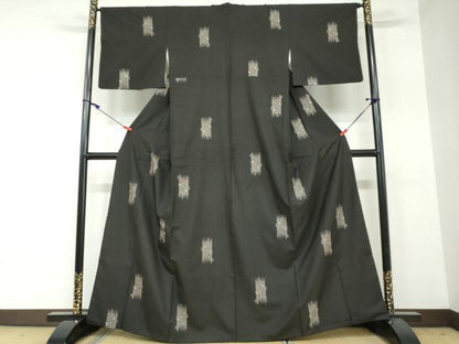 平和屋着物●本場大島紬　9マルキ　抽象文様　正絹　逸品　DAAW5792ud