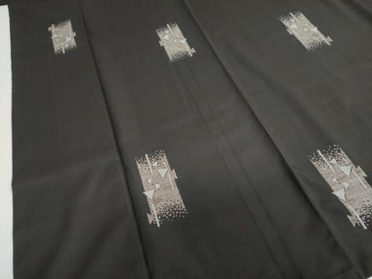 平和屋着物●本場大島紬　9マルキ　抽象文様　正絹　逸品　DAAW5792ud