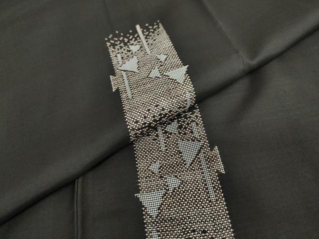 平和屋着物●本場大島紬　9マルキ　抽象文様　正絹　逸品　DAAW5792ud