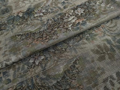 平和屋着物●本場大島紬 9マルキ 風景草花文 正絹 逸品 未使用 DAAW5793ud