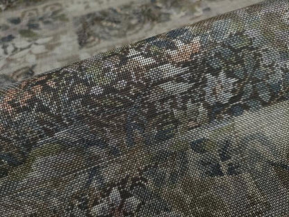 平和屋着物●本場大島紬 9マルキ 風景草花文 正絹 逸品 未使用 DAAW5793ud