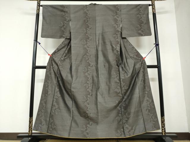 平和屋着物●本場大島紬 舞蝶文 正絹 逸品 DAAW5800ud