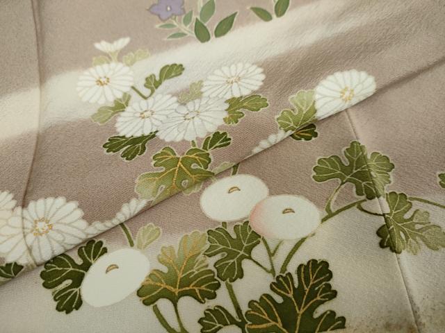 平和屋着物●訪問着　草花文　暈し染め　金彩　正絹　逸品　DAAW5802ud
