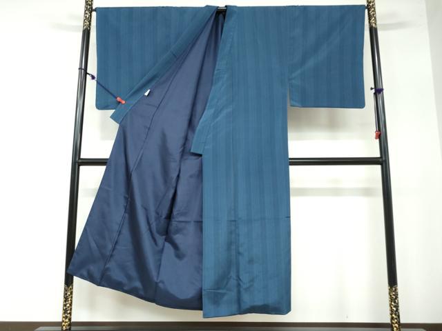 平和屋着物●男性 色紋付・長羽織セット 変わり縞 洗える着物 DAAW5813ud