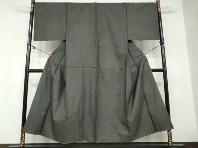 平和屋着物●男性 紬 アンサンブル 長羽織 亀甲文様 正絹 逸品 DAAW5827ud