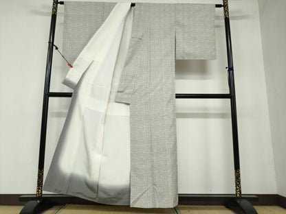 平和屋着物●本場大島紬　白大島　龍郷絣　秋名バラ　アンサンブル　7マルキ　正絹　逸品　未使用　DAAW5829ud