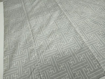 平和屋着物●本場大島紬　白大島　龍郷絣　秋名バラ　アンサンブル　7マルキ　正絹　逸品　未使用　DAAW5829ud