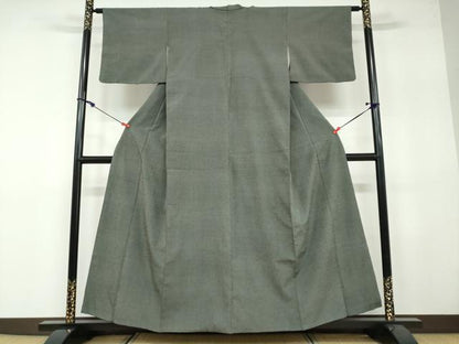 平和屋着物●本塩沢　110亀甲　総詰め　正絹　逸品　DAAW5870ud