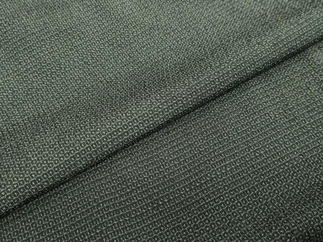 平和屋着物●本塩沢　110亀甲　総詰め　正絹　逸品　DAAW5870ud