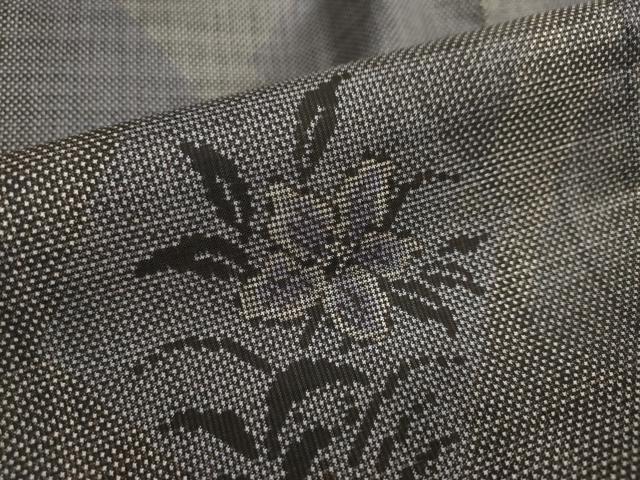 平和屋着物●本場大島紬　7マルキ　草花文　正絹　逸品　DAAW5875ud