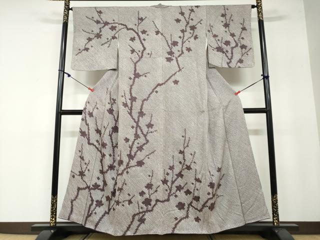 平和屋着物●訪問着 総絞り 枝梅文 正絹 逸品 DAAW5898ud