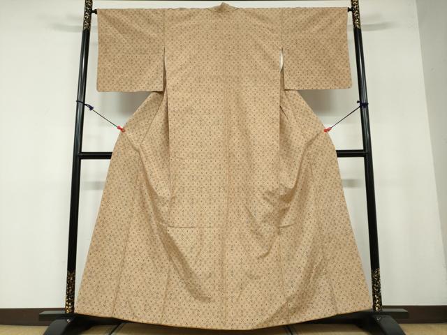 平和屋着物●上質な紬 抽象文様 正絹 逸品 DAAW5922ud