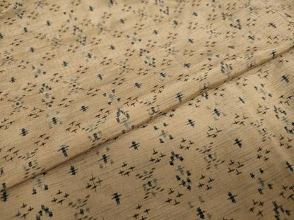 平和屋着物●上質な紬 抽象文様 正絹 逸品 DAAW5922ud