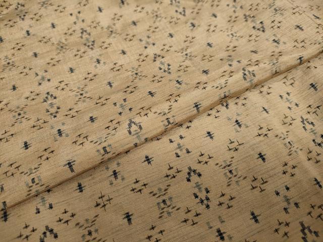 平和屋着物●上質な紬 抽象文様 正絹 逸品 DAAW5922ud