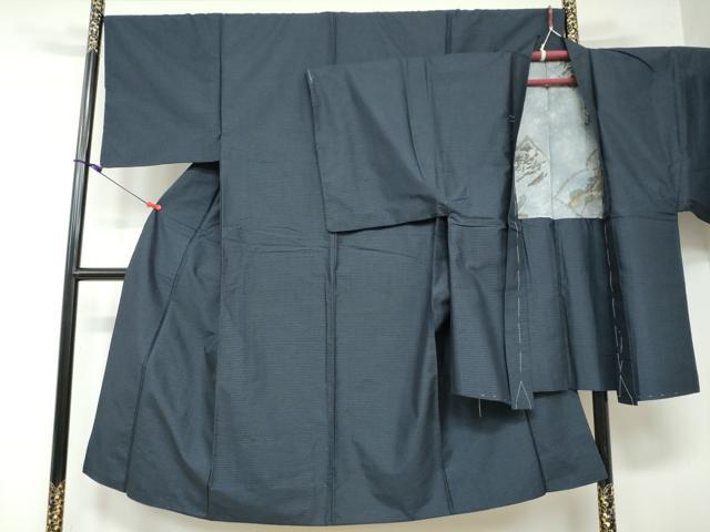 平和屋着物●男性 本場大島紬 アンサンブル 長羽織 抽象文様 正絹 逸品 DAAW5937ud