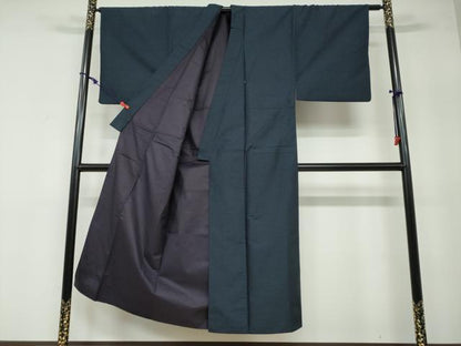 平和屋着物●男性 本場大島紬 アンサンブル 長羽織 抽象文様 正絹 逸品 DAAW5937ud