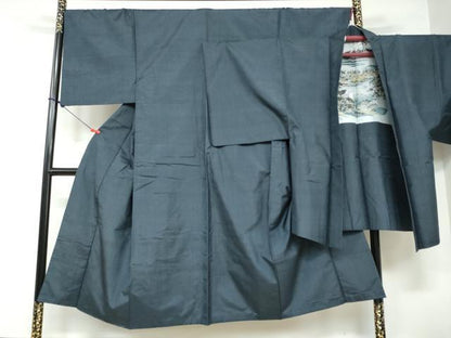 平和屋着物●男性　本場大島紬　アンサンブル　100亀甲　総詰め　正絹　逸品　DAAW5938ud