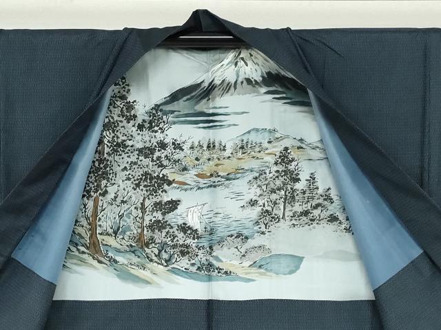 平和屋着物●男性　本場大島紬　アンサンブル　100亀甲　総詰め　正絹　逸品　DAAW5938ud