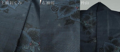 平和屋着物●本場大島紬 9マルキ 草花文 正絹 逸品 DAAW5966ud