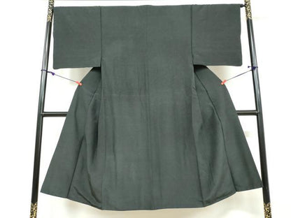 平和屋着物●男性　髭紬　色無地　百入茶色　正絹　逸品　DAAW5975ud