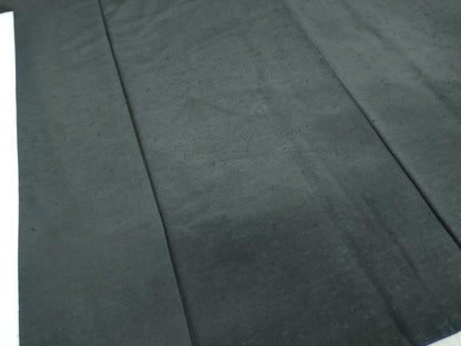 平和屋着物●男性　髭紬　色無地　百入茶色　正絹　逸品　DAAW5975ud
