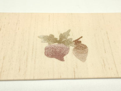 平和屋着物●中国三大刺繍 相良刺繍 総刺繍 九寸名古屋帯 紬地 成り物 正絹 逸品 DAAW6588ob