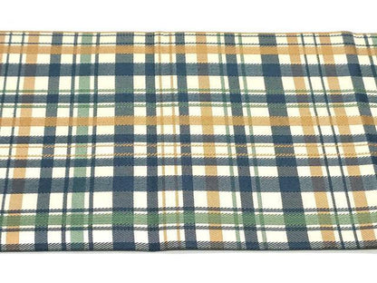 平和屋着物●全通柄九寸名古屋帯　格子柄　正絹　逸品　DAAW6590ob