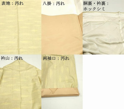 平和屋着物■上質な紬　舞葉文　正絹　逸品　DAAW6624ob