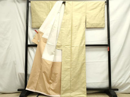 平和屋着物■上質な紬　舞葉文　正絹　逸品　DAAW6624ob