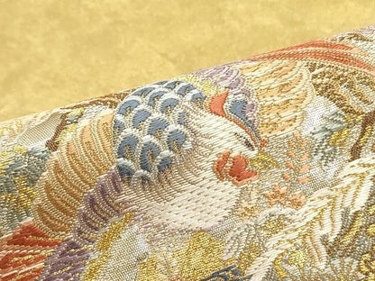 平和屋着物●西陣 長嶋成織物 ながしま帯 太鼓柄袋帯 京の調 瀞金錦 本金箔 正絹 逸品 DAAW6675ob
