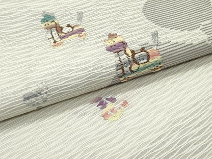 平和屋着物●九寸名古屋帯 すくい織 馬 瓢箪 正絹 逸品 DAAW6724ob