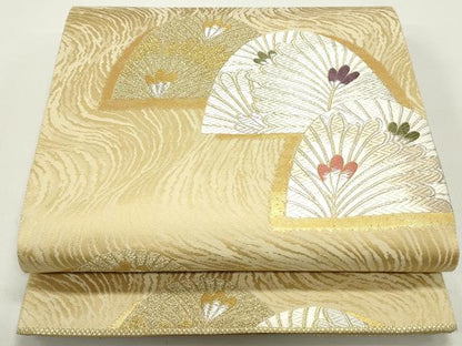 平和屋着物●六通柄袋帯　唐織　舞花文　金銀糸　正絹　逸品　DAAW6748ob