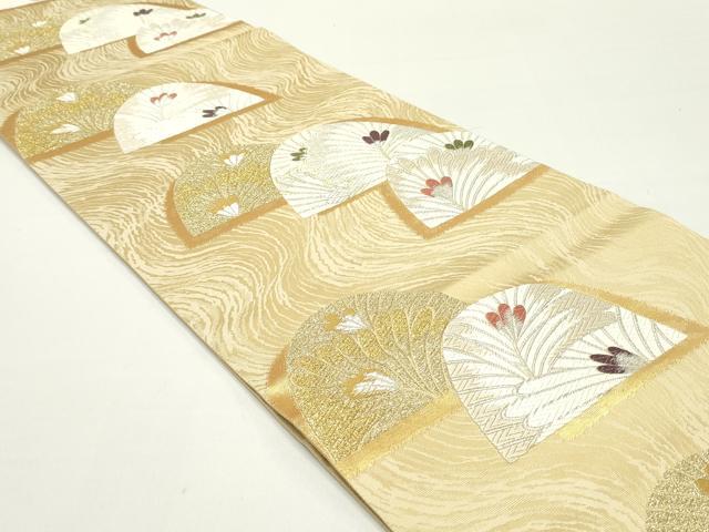 平和屋着物●六通柄袋帯　唐織　舞花文　金銀糸　正絹　逸品　DAAW6748ob