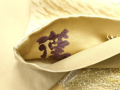 平和屋着物●六通柄袋帯　唐織　舞花文　金銀糸　正絹　逸品　DAAW6748ob