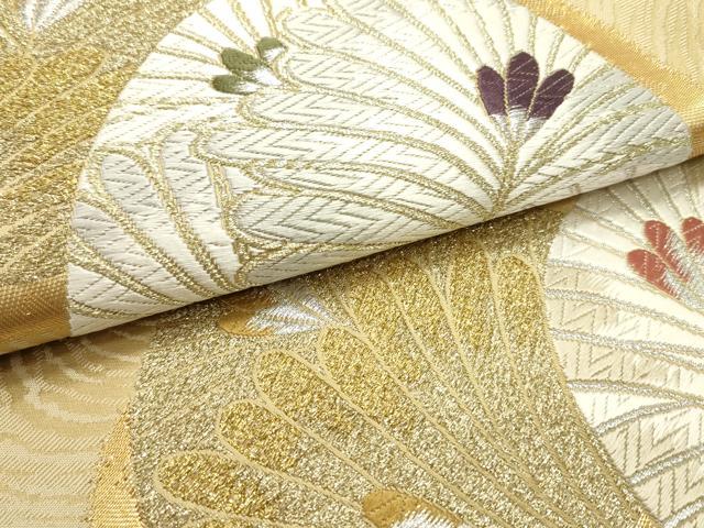 平和屋着物●六通柄袋帯　唐織　舞花文　金銀糸　正絹　逸品　DAAW6748ob