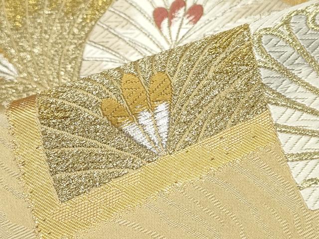 平和屋着物●六通柄袋帯　唐織　舞花文　金銀糸　正絹　逸品　DAAW6748ob