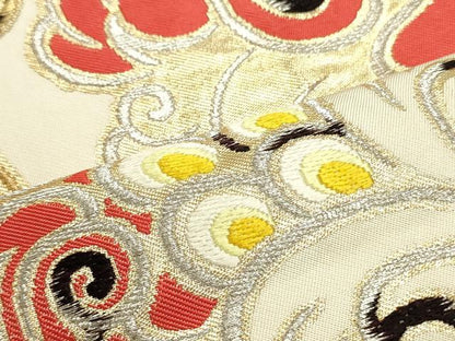 平和屋着物●西陣 川島織物 六通柄 本袋帯 唐織 更紗花唐草文 金銀糸 正絹 逸品 DAAW6837ob