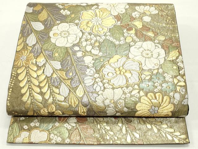 平和屋着物●六通柄袋帯 辻が花 金銀糸 正絹 逸品 DAAW6866ob