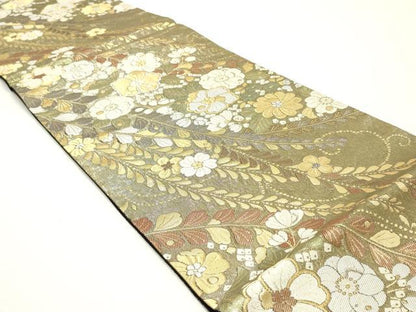 平和屋着物●六通柄袋帯 辻が花 金銀糸 正絹 逸品 DAAW6866ob