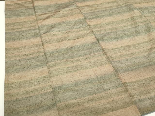 平和屋着物■上質な紬　霞横段文　正絹　逸品　DAAW6887ob