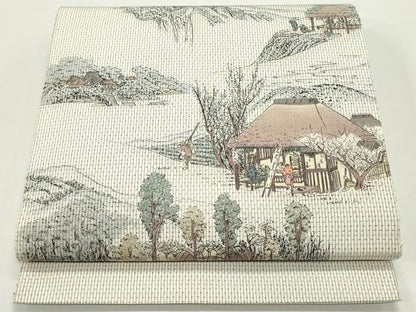 平和屋着物●全通柄袋帯　本場大島紬地　作家物　沼津　正絹　逸品　DAAW6919ob