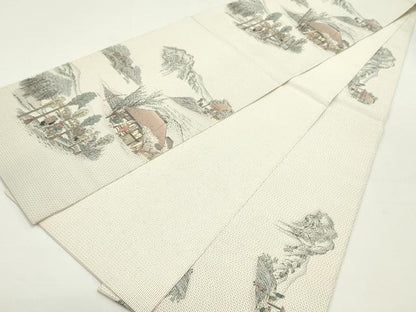 平和屋着物●全通柄袋帯　本場大島紬地　作家物　沼津　正絹　逸品　DAAW6919ob