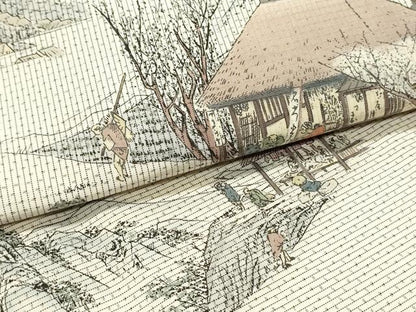平和屋着物●全通柄袋帯　本場大島紬地　作家物　沼津　正絹　逸品　DAAW6919ob