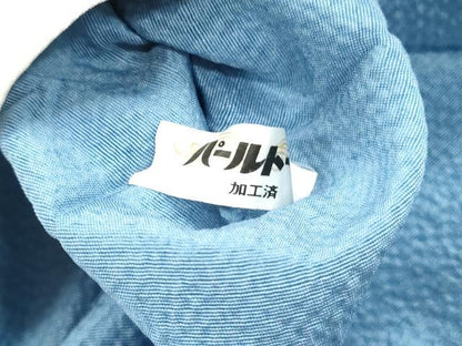 平和屋着物●塩瀬 九寸名古屋帯 絞り 型染め 扇面花間道 象牙色 正絹 逸品 DAAW6951ob