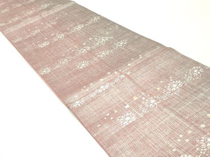 平和屋着物●全通柄袋帯 更紗花文 金銀彩 正絹 逸品 DAAW6953ob